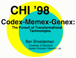 Shneiderman Talk at CHI98