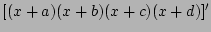 $[(x+a)(x+b)(x+c)(x+d)]'$