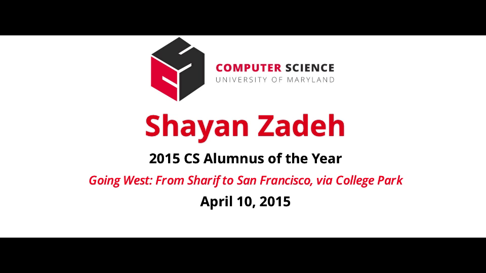 Video title card for 2015 Colloquium Zadeh
