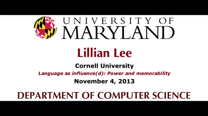 Video title card for Lee - Language as influence(d): Power and memorability